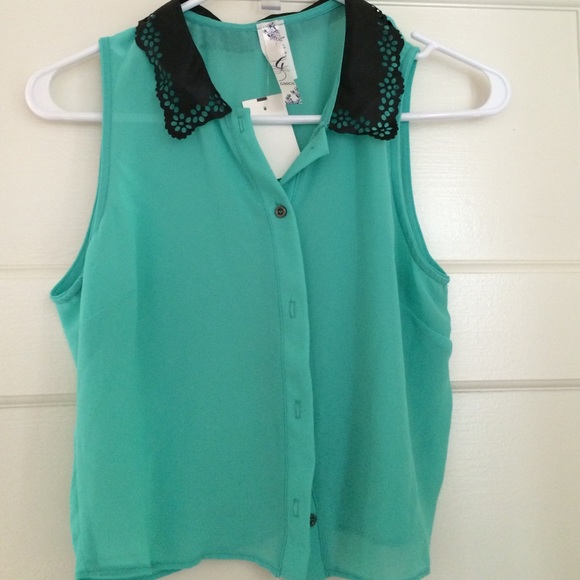 Mint green chiffon top NwT