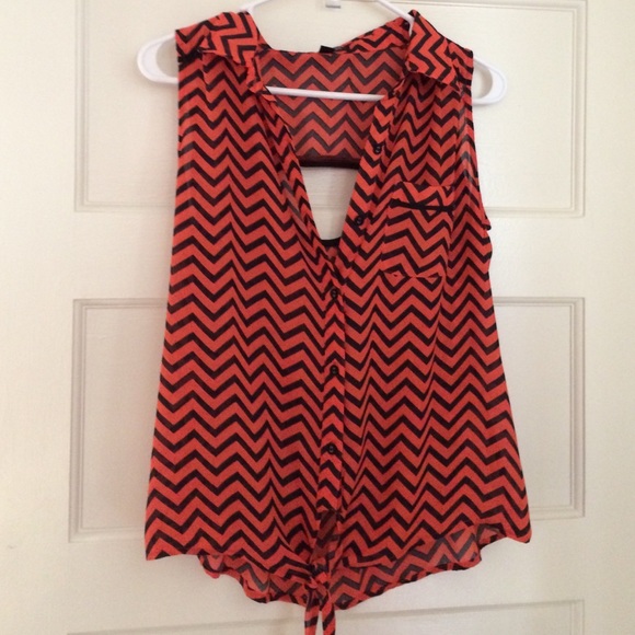Orange and Black Chiffon