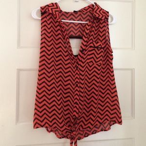 Orange and Black Chiffon