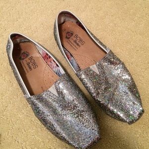 Silver glitter Bobs