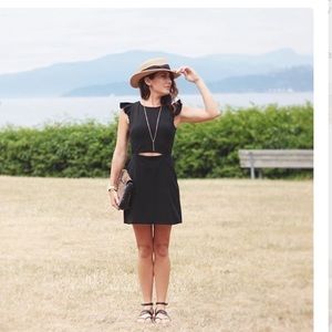 Rayon black dress