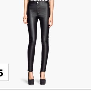 Faux leather high waisted pants