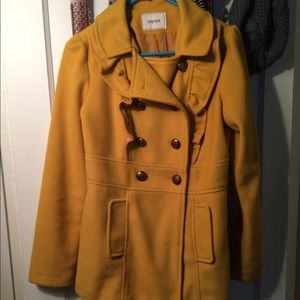 NEW Mustard Colored Peacoat