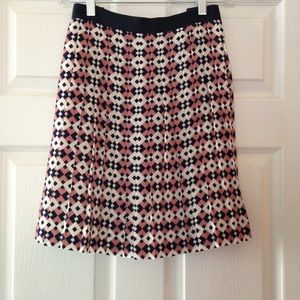 J. Crew Satin pleated skirt