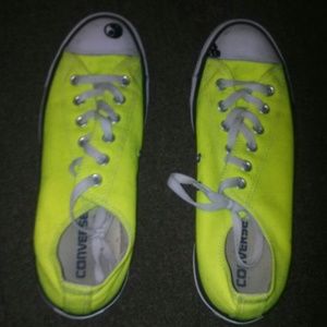 Neon yellow converse all stars