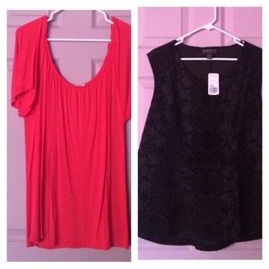 Pink top & Velvet peplum