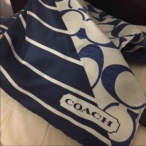 Coach blue silk scarf