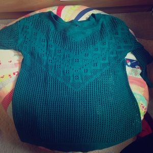 American Eagle Outfitters Green Chunky Sweater