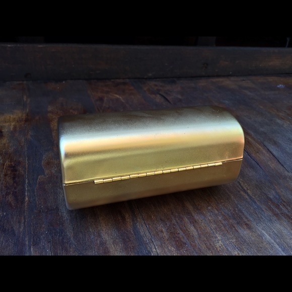 Gold evening clutch with handle and chain - Picture 3 of 4