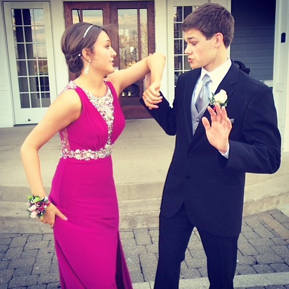 pink prom dress