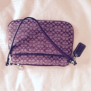 Purple Coach Wristlet!