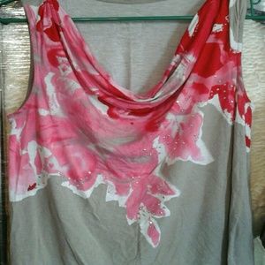 INC  PINK TAN  STUDDED TOP