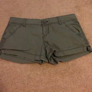 Army green shorts