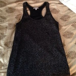 Black tank w/ silver sparkles Charlotte Russe