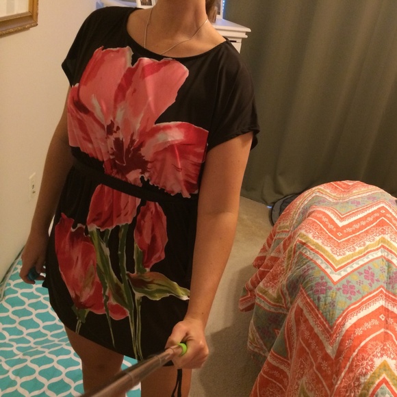 Flower kimono type dress