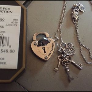 Long juicy couture chain with key and heat charms