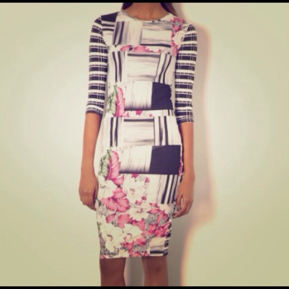 Topshop floral body-con dress