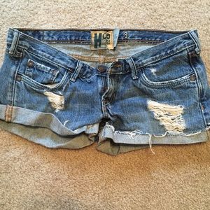Distressed Hollister shorts
