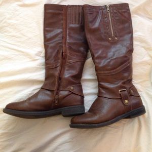 Knee high brown boots