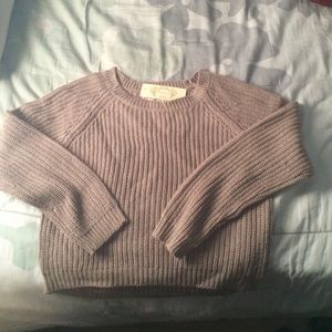 Crop knit sweater.
