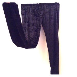 Black Velvet Leggings