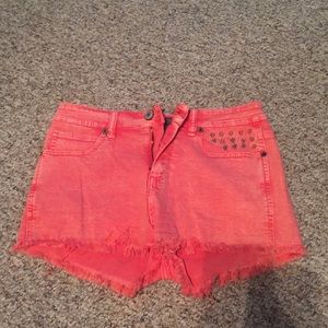 Pink high waisted shorts