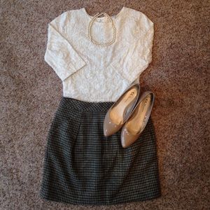 Jcrew white paisley top