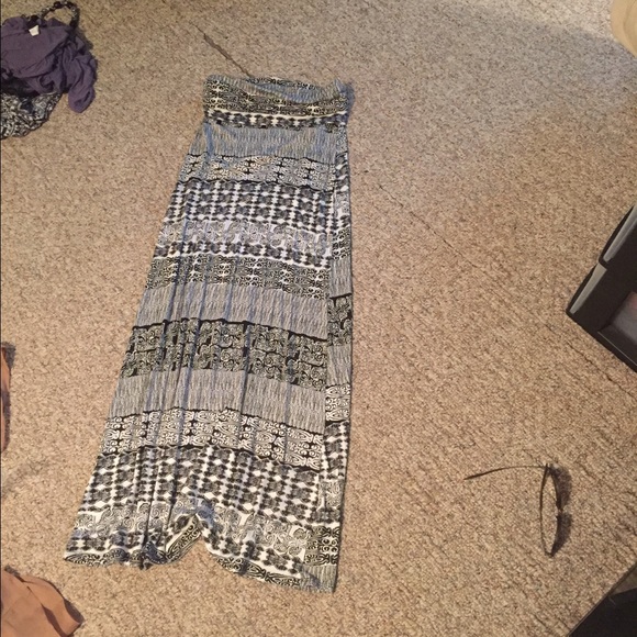 Black and white long skirt