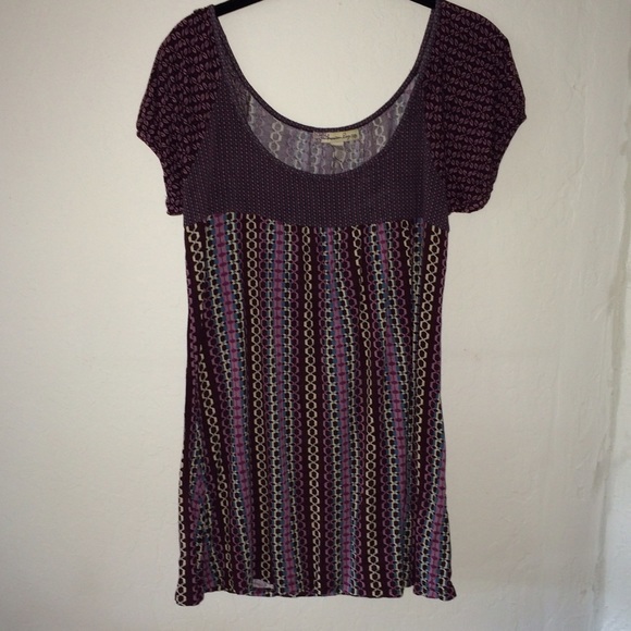 American Rag Purple Geometric Top