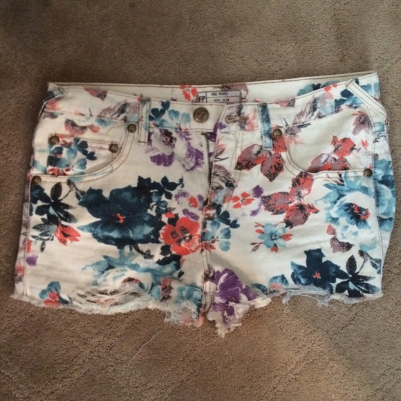 Free People Floral Shorts