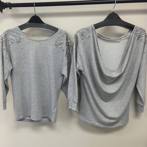 Bling Shoulder Sweater