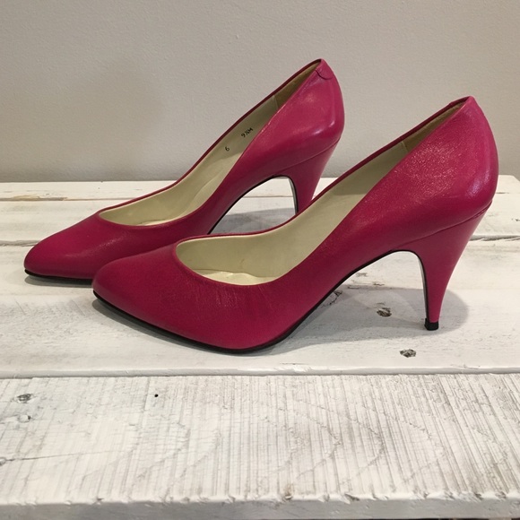 1980's Vintage JAZZ Pink Pumps - 9.5 (fits as 8.5)