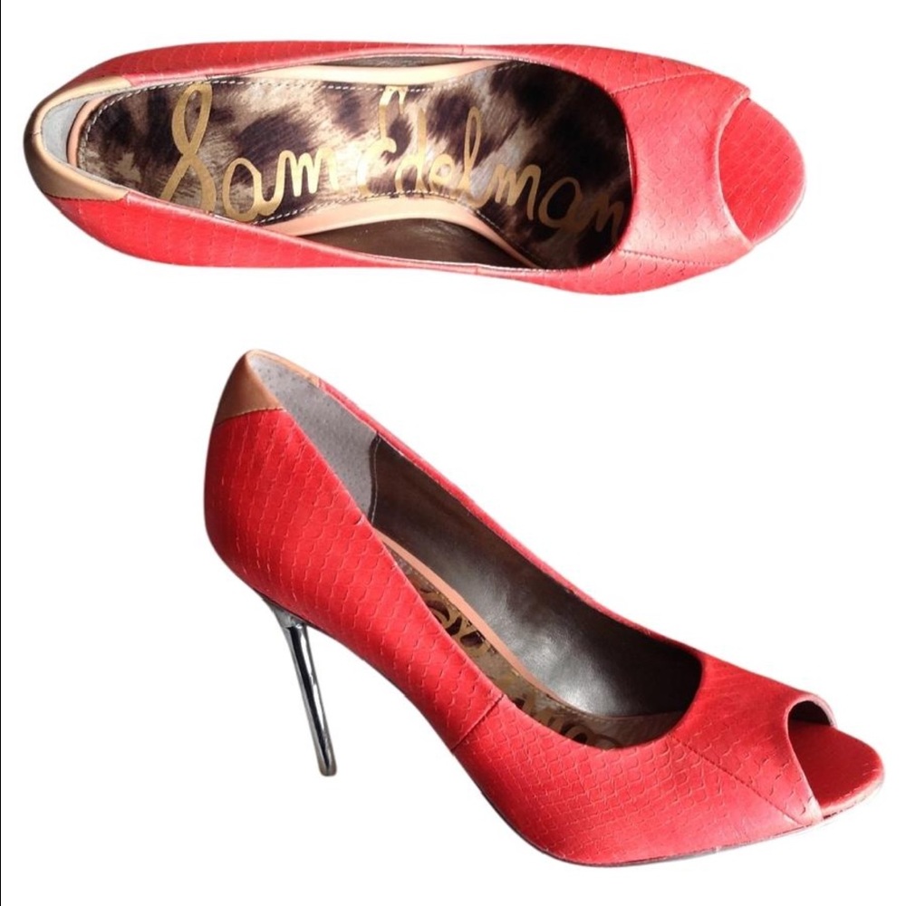 NEW SAM EDELMAN new classic STILETTO CORAL shoes 6