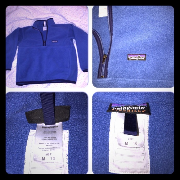 Patagonia Kids Synchilla 1/4 zip pullover.