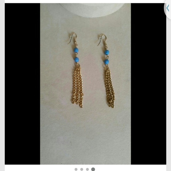 Turquoise and gold necklace - Picture 4 of 4