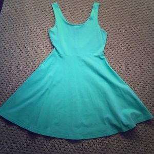 Express Mint Fit and Flare Dress