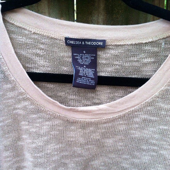 Chelsea & Theodore tan sweater