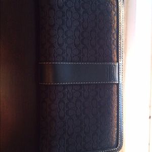 Authentic Coach black monogrammed wallet