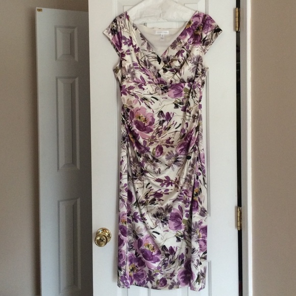 London times purple floral dress