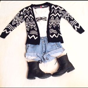Tribal knit cardigan