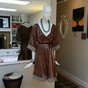 Burning Torch Silk Wrap Dress (sample)