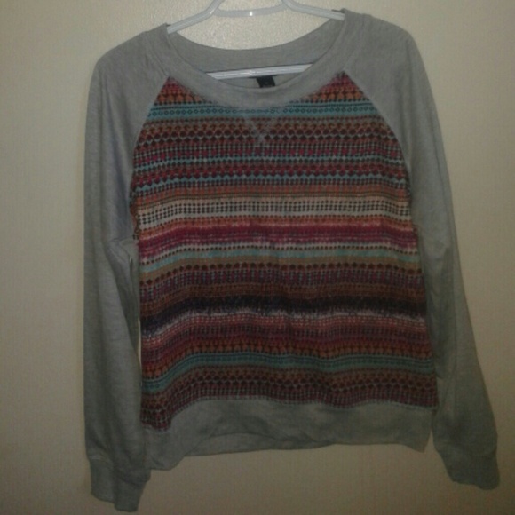 Grey & Tribal Pullover