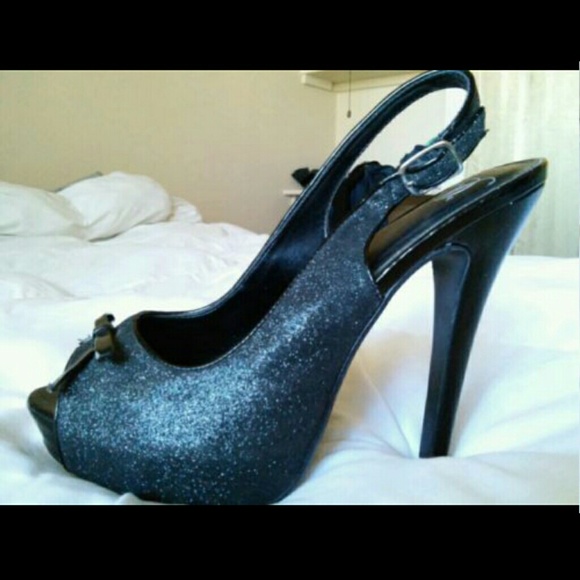 Sparkly Black Heels