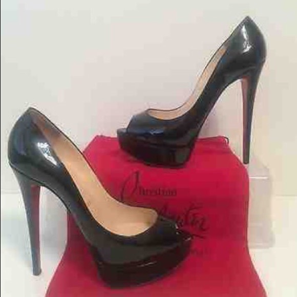 Christian Louboutin Lady Peep Black Toe Pumps 👠