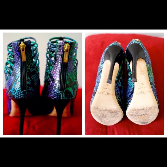 SOLD Jimmy Choo Strappy Cage Sandals 37 - Picture 3 of 3