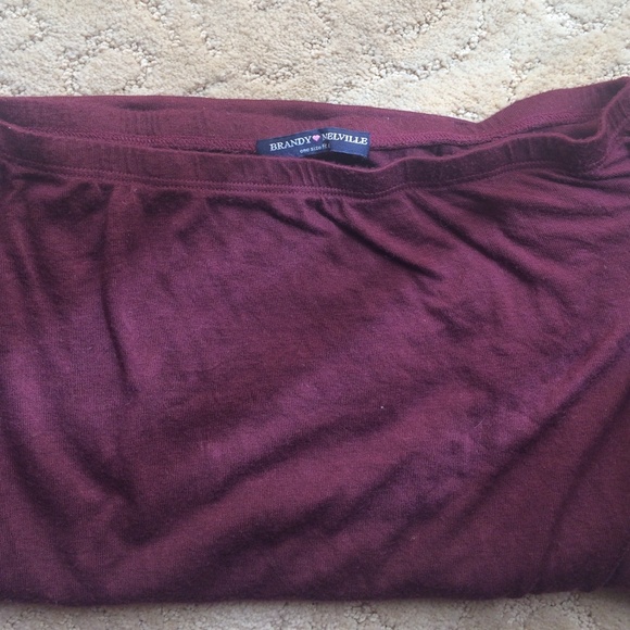 Brandy Melville Burgundy maxi skirt