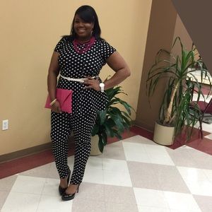 Black and white polka dot