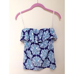 Lilly Pulitzer Ruffle Tube Top
