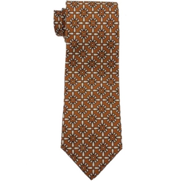 NWT $39 VERA BRADLEY Silk Necktie GOLD LATTE - Picture 4 of 5