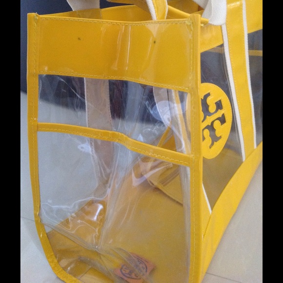 Gently used Tory Burch Clear Yellow Tote - Picture 3 of 4
